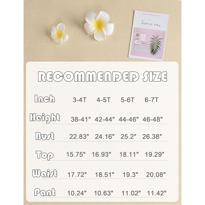 EuquixZeph 5t Girls Clothes 4t Toddler Girl Outfit Set Sleeveless