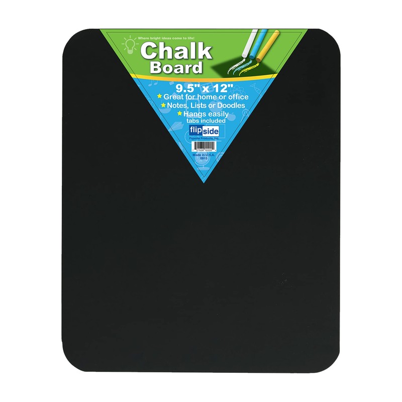 Flipside Products Chalk Board, 9 1/2" x 12", Black