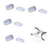 4 Pairs Silicone Nose Pads Ultra-Comfort Slip-in Replacement Rectangular Nosepads