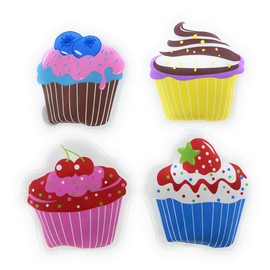 MC-Trend Set of 4 Pocket Warmers, Hand Warmers, Cupcakes for Warm Fingers in Autumn and Winter, Reusable