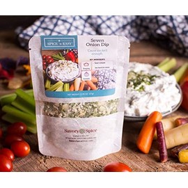 Savory Spice Seven Onion Dip Spice 'n Easy Mix, 0.95oz Packet - Just Add Sour Cream