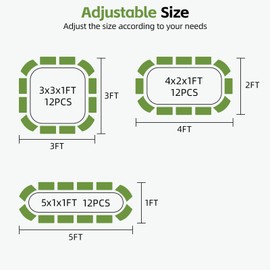 GoCampDirect 3-in-1 Modular Raised Garden Bed Kit - Adjustable Sizes (4x2x1ft, 3x3x1ft, 5x1x1ft) - Heavy-Duty Galvanized Steel Planter Box with Bracing Rods & Gloves for Vegetables, Fruits, Flowers