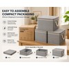 3-Pack Foldable Storage Bins with Lids, Foldable Baskets with Handles,