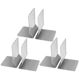 YBM Home Mesh Metal Bookends for Shelves Holds Heavy Books and Perfect for DVDs, Video Games and CDs (3 Pack)
