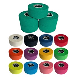 Ringside 1" Athletic Trainers Tape, Cotton Kinesiology Tape for Combat Sports, Adhesive, 30 Foot Rolls, Bright Green, 5 Pack