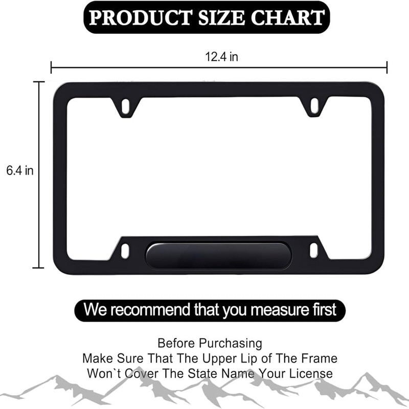 YUNXINGJV 2 PCS License Plate Frame Compatible with Toyota Tacoma