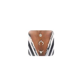 Western Necklace for Women Layered Cowboy Cowgirl Necklace Turquoise Cactus Choker Necklace Boho Pendant Choker Necklace Western Jewelry Gifts for Women -D