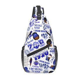 Sorority Paraphernalia Zeta Crossbody Sling Backpack: Anti-Theft Design with Adjustable Shoulder Straps on Both Sides and Two Spacious Compartments. An Ideal Gift for Sorority Members.