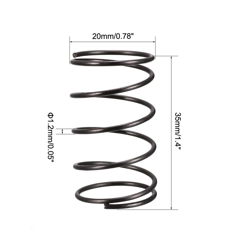 sourcing map Compression Spring Coil Spring Steel Spring Steel Spring