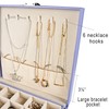 Frebeauty Earring Organizer Classic Jewelry Box 50 Slots Double Layer