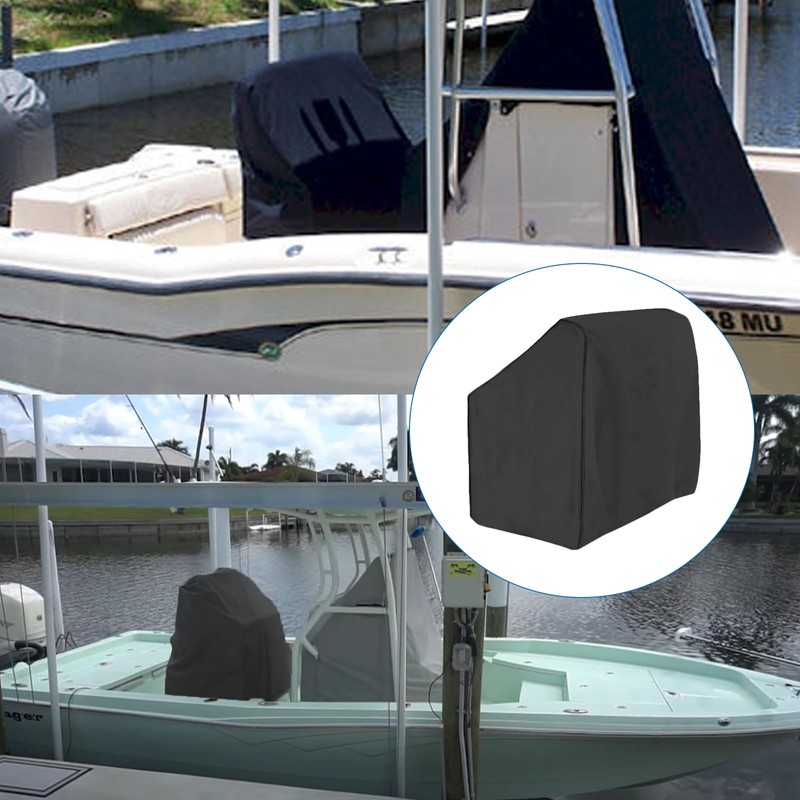 Boat Center Console Cover, 600D Marine Grade Polyester Canvas, Waterproof,