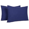 100% Cotton Navy Blue Pillowcases, 2 Pack Plain Pillow Cases,