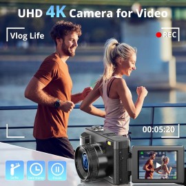 Does not apply 4K Digital Camera for Photography and Video, Autofocus 48MP Vlogging Camera for