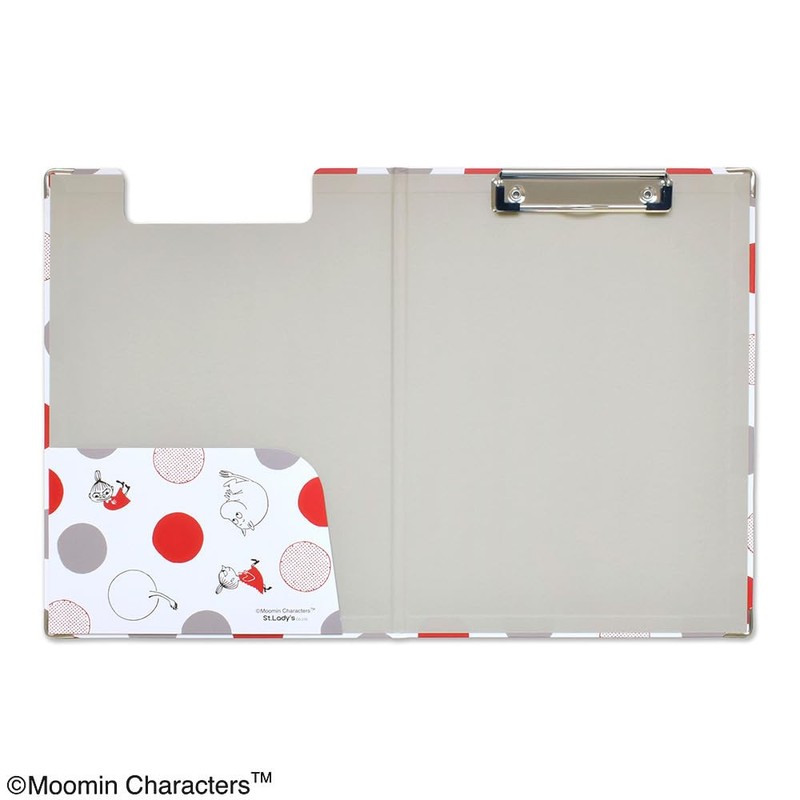 Moomin Clipboard Circle White/Gray【ST-ZM0164】