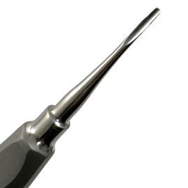3mm Dental Extraction Root Tip Elevator Straight Hollow Handle Lightweight - Gold Handle - German Stainless Steel