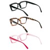 MMOWW Oversized Reading Glasses for Women 3 Pack Oprah Style