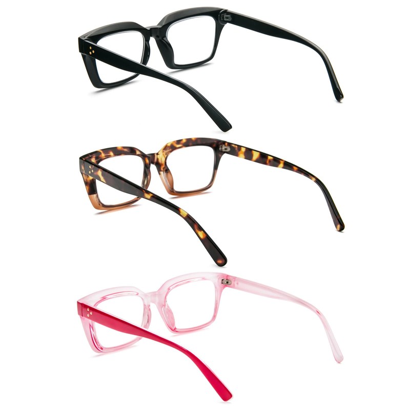 MMOWW Oversized Reading Glasses for Women 3 Pack Oprah Style