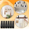 Shonmogar Curtain Rod Holders,Set of 8 Leather Curtain Rod Brackets