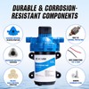 DC HOUSE 12V RV Water Diaphragm Pump Quiet Replacement, 3.5GPM