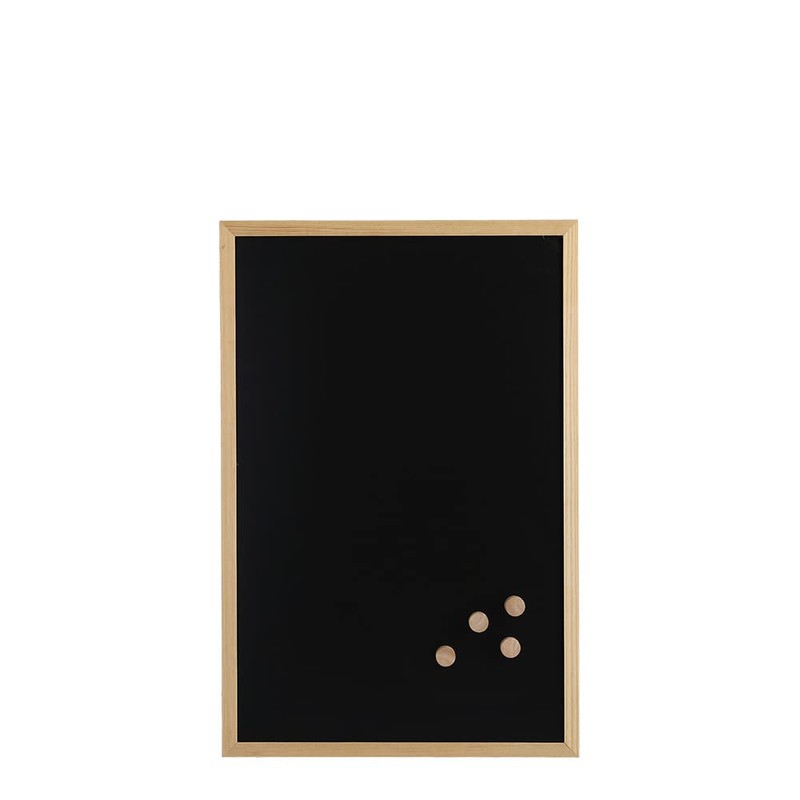 Zeller 11274 Chalk/Magnetic Board Metal / Pine Black Approx. 40