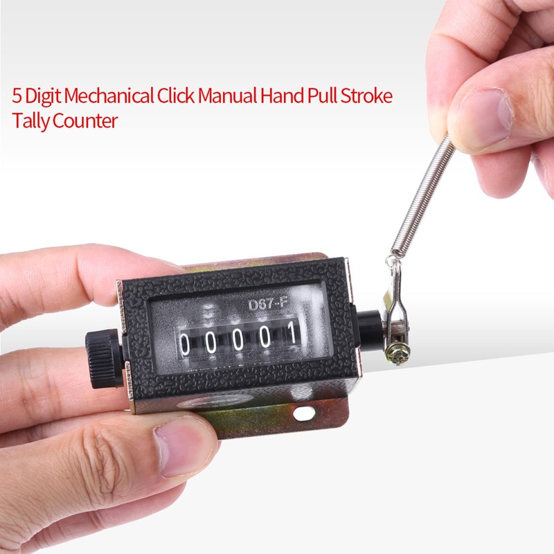 Mechanical Counter D67-F 5 Digit Mechanical Resettable Manual Hand Lift