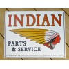 Indian Parts & Service TIN SIGN vtg chief motorcycle metal