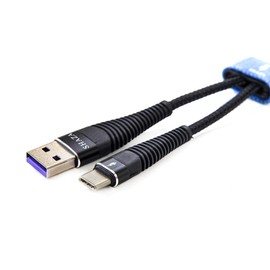 SHAZA USB TYPE-C PD 5A 100W Örgülü Hızlı Şarj ve Data Kablosu 2 Metre