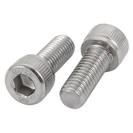 Sourcingmap M8x20mm 304 Stainless Steel Left Hand Thread Hex Socket Head Cap Screw Bolt 2pcs