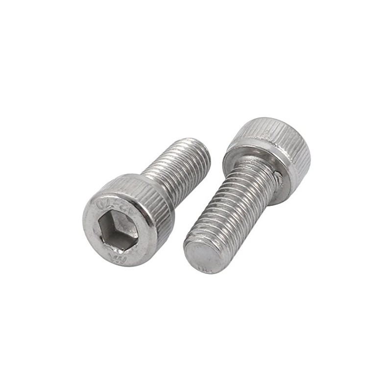 Sourcingmap M8x20mm 304 Stainless Steel Left Hand Thread Hex Socket