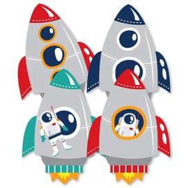 Blast Off to Outer Space - Astronaut Decorations DIY Rocket Ship Baby Shower or Birthday Party Essentials - Set of 20