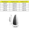 50Pcs Bullet Fishing Weights Portable Fishing Sinkers Fishing Accessories Used