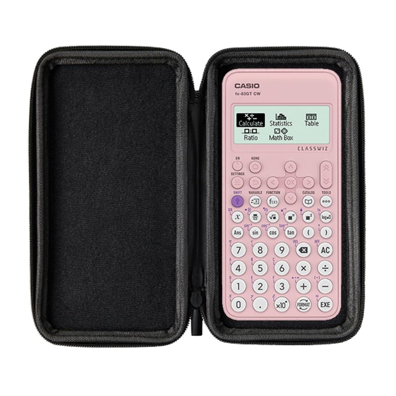 Casio FX-83GTCW Pink including a WYNGS protective case in Dark