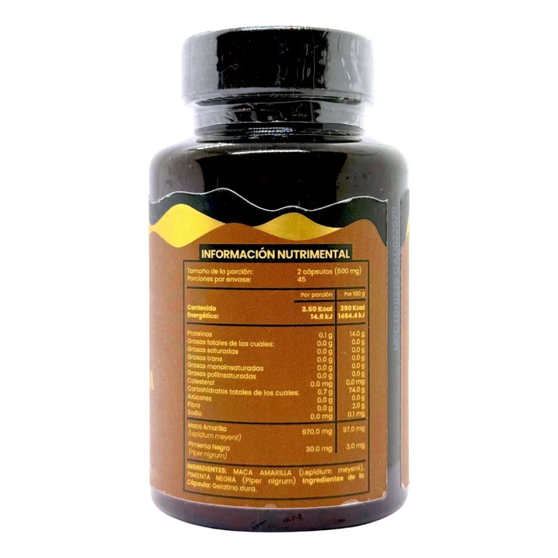 Maca Con Pimienta Negra 90 Cápsulas Tibet