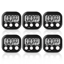 Pack of 6 Digital Kitchen Timer, Digital Timer, Digital Kitchen Timer, Countdown Stopwatch, Kitchen, Digital Timer, Clearly Show, Kitchen Timer, Magnetic Stopwatch, Timer for Cooking, Baking