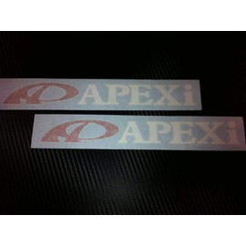 2 Piece Auto car Vinyl Racing Decal Sticker for Apexi (New) White/red Size 7"x1.1"