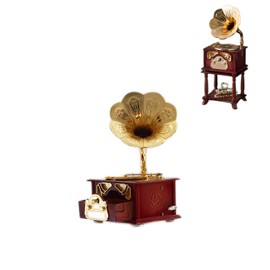 Gramophone Model Music Box, Mini Gramophone Music Box, Retro Music Box, Gramophone - Birthday Gift, Party Accessories