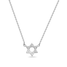 My Daily Styles 925 Sterling Silver Classic Jewish Star of David Small Pendant Necklace with Chain