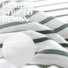 jinchan Small Stall Shower Curtain 48x72 inches Green and White