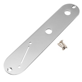 Musiclily Pro 32mm Steel Tele Control Plate with Narrow Pots Hole Spacing and Angled Switch Slot for Telecaster Electric Guitar, Chrome