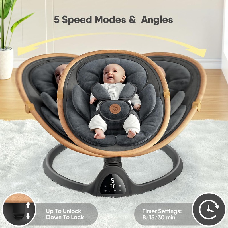 Baby Swings for Infants, Fasonbaby Infant Swing with 3 Seat