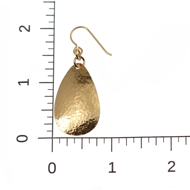 Hammered Bronze Teardrop Earrings