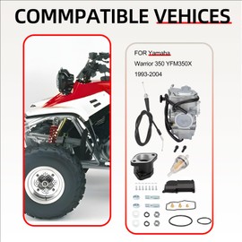 Carburetor Carb & Throttle Cable w/Intake Manifold for Yamaha Warrior 350 YFM350X 1993-2004