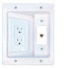 RiteAV CAT6 Recessed Wall Plate Cable Concealer Management Kit with