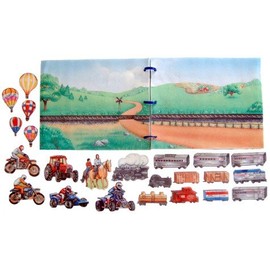 Transportation Soft Felt Book with Figures, Cars, Trucks, Trains, Planes & Boats- Precut