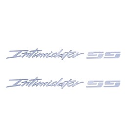 2Pc Intimidator SS Decal Emblems 3D Domed Badges Sticker Nameplate Replacement for SS (Silver)