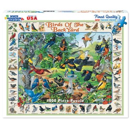 White Mountain Puzzles Birds of the Backyard - 1000 Piece Jigsaw Puzzle