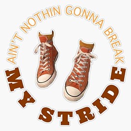 Ain'T Nothin Gonna Break My Stride - Tiktok Sticker Vinyl Decal Wall Laptop Window Car Bumper Sticker 5"