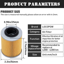 420956123 420256188 X3 Oil Filter for Can Am Maverick X3 1000r Max Turbo R RR Sea Doo Skidoo Spark Outlander 400 450 500 570 650 800 850 1000 420956120 ROTAX Ryker Renegade Commander Defender