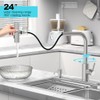 Brushed Nickel Kitchen Faucets with Pull Down Sprayer & Soap