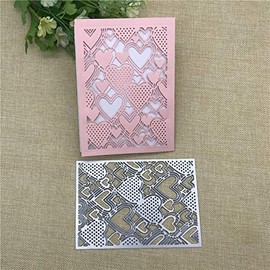 1 Pcs Heart Card Decoration Cutting Dies,DIY Scrapbooking Artist Metal Cutting Dies Stencils for DIY Scrapbooking Album Paper Cards Decorative Crafts Embossing Die Cuts